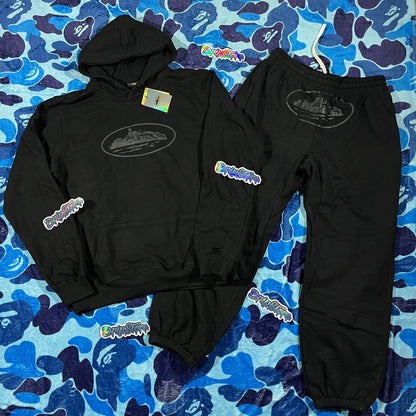 Buzo Corteiz Alcatraz Triple Negro L-XL