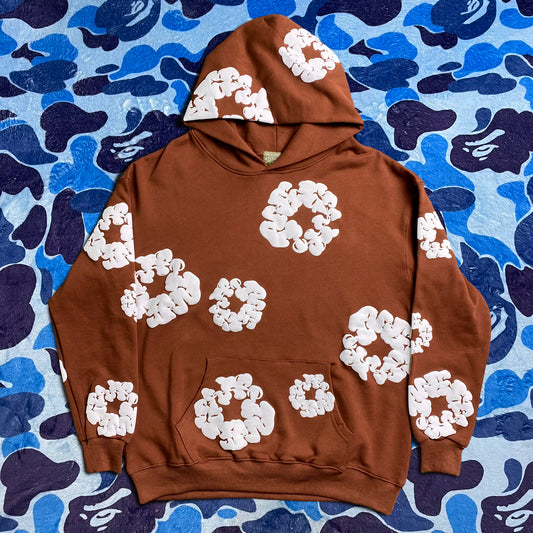 DENIM TEARS THE COTTON WREATH HOODIE BROWN