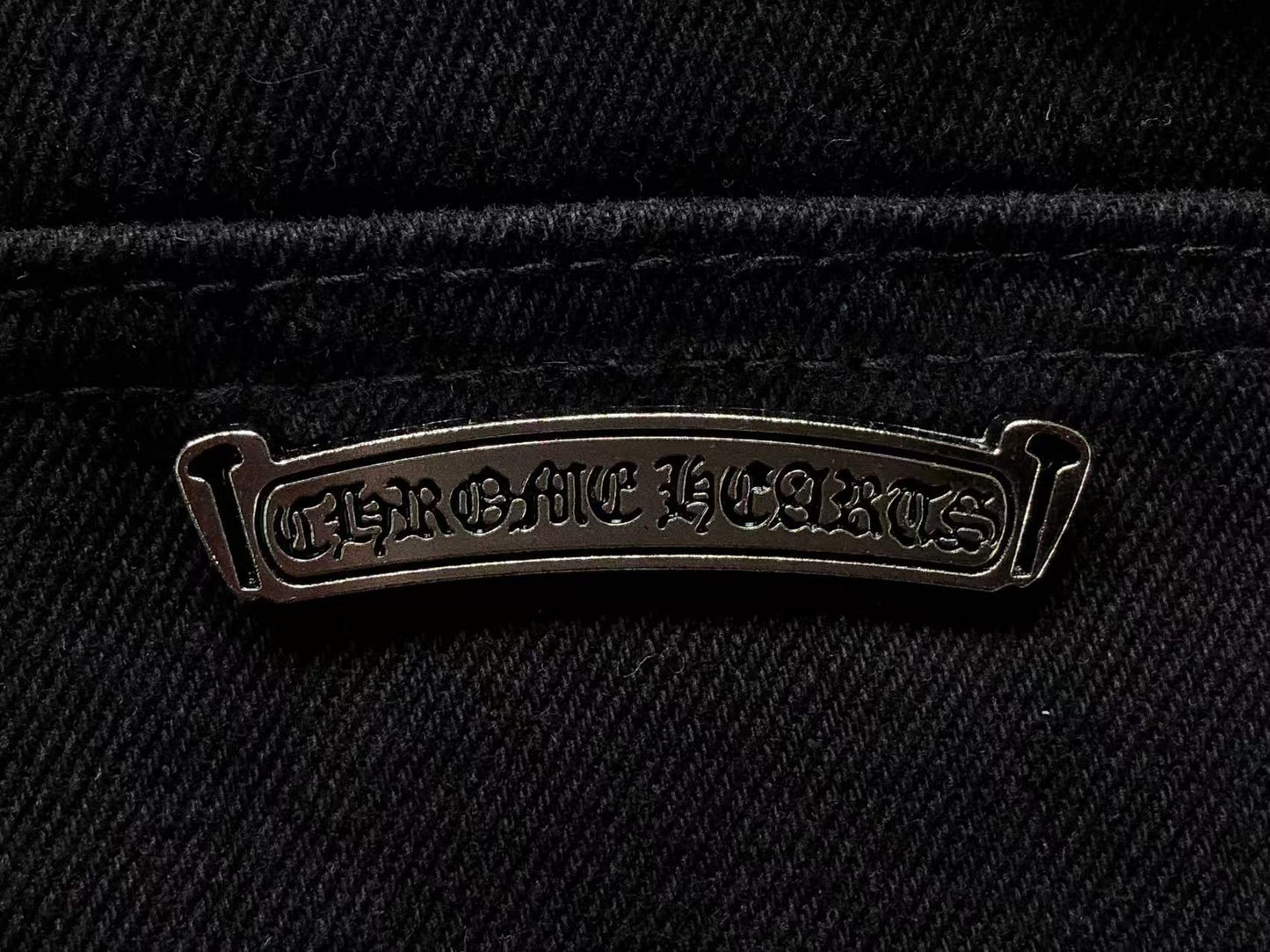 Chrome Hearts Cross Patch Jeans Black