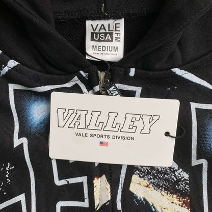 Vale Forever Widow Big Zip Up Hoodie Black