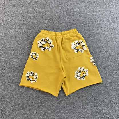 DENIM TEARS X CPFM CACTUS TEARS WREATH SHORTS YELLOW