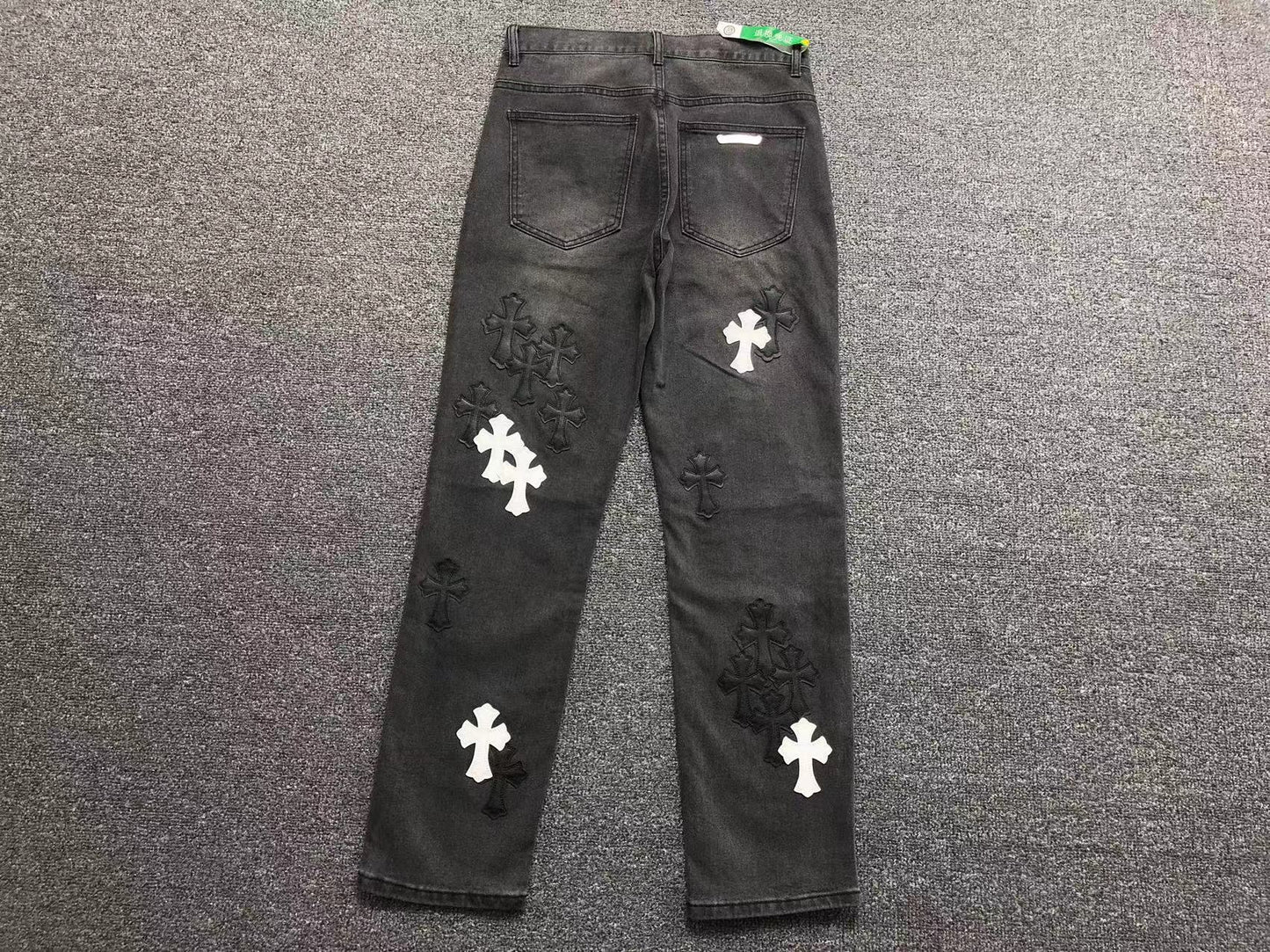 Chrome Hearts Cross Patch Jeans Black