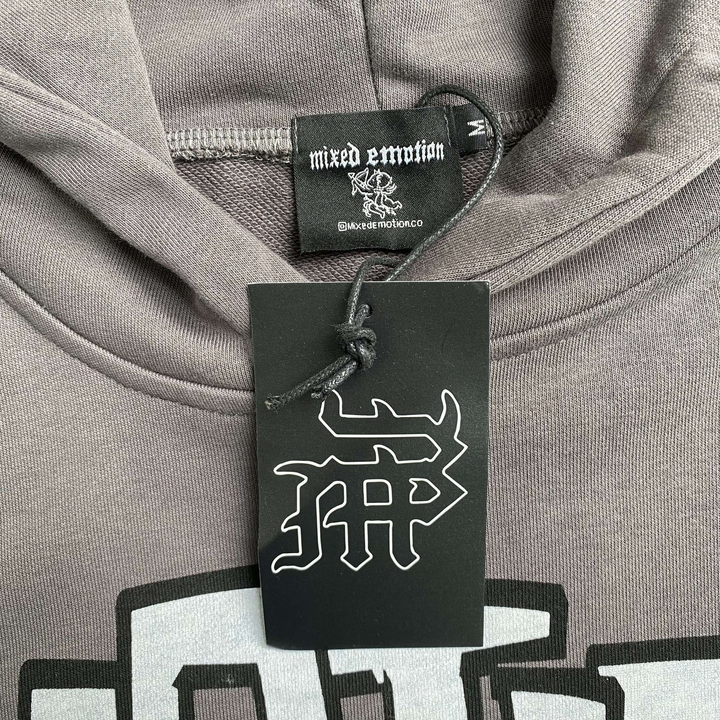 Mixed Emotion Monster Hoodie Grey