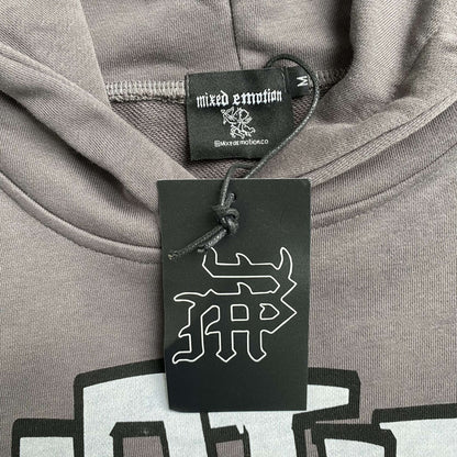 Mixed Emotion Monster Hoodie Grey