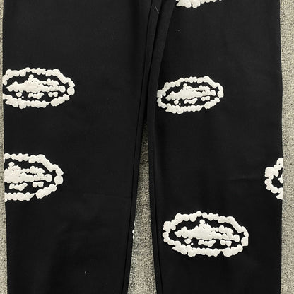 Corteiz x Denim Tears Island Wreath Pants Black