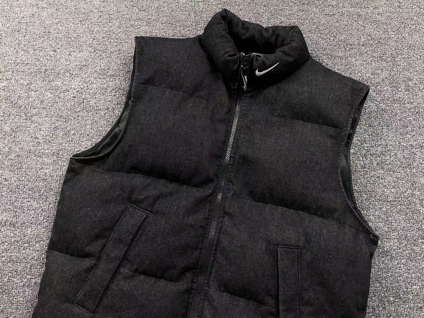 Supreme Nike Denim Puffer Vest Black