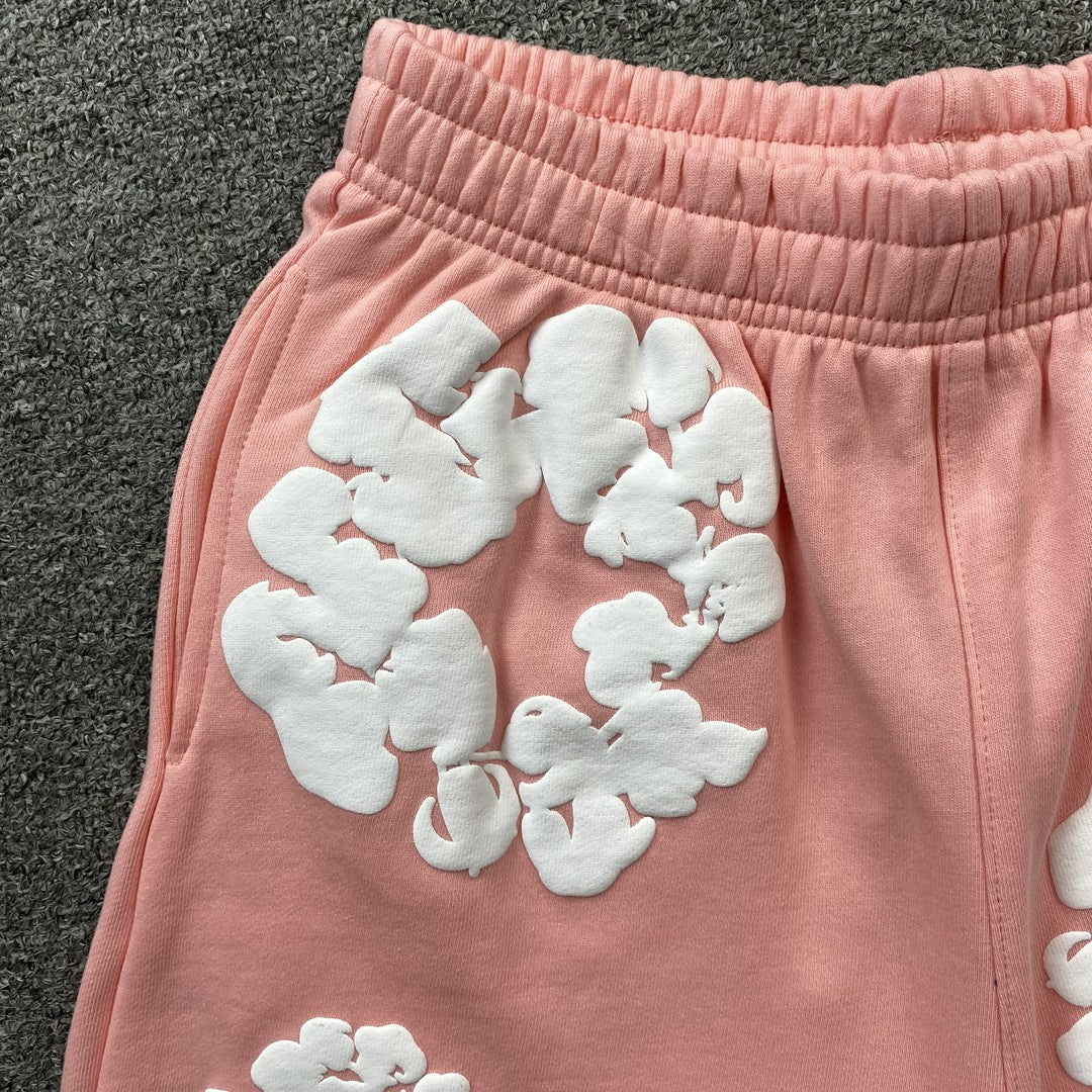 DENIM TEARS THE COTTON WREATH SHORTS PINK