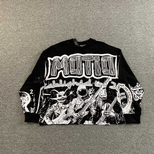 Mixed Emotion Astro Long Sleeve Tee Black
