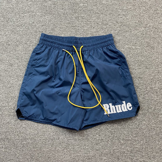 RHUDE RH LOGO SHORTS BLUE