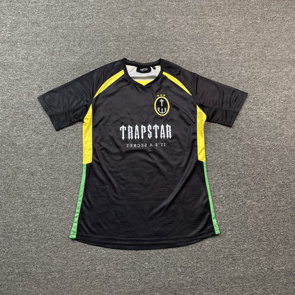 TRAPSTAR IRONGATE FOOTBALL JERSEY BLACK YELLOW