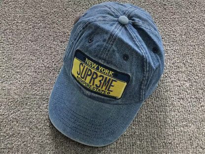 Supreme License Plate 6-Panel Denim