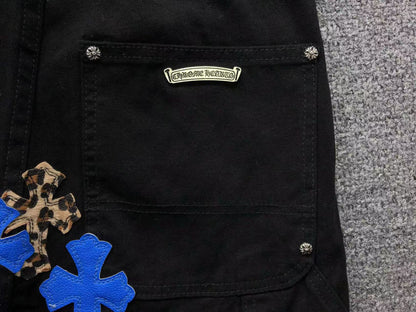 Chrome Hearts Cross Patch Carpenter Pants Black