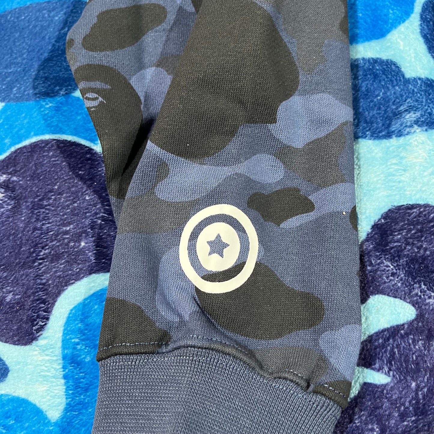 BAPE COLOR CAMO SHARK FULL ZIP HOODIE BLUE