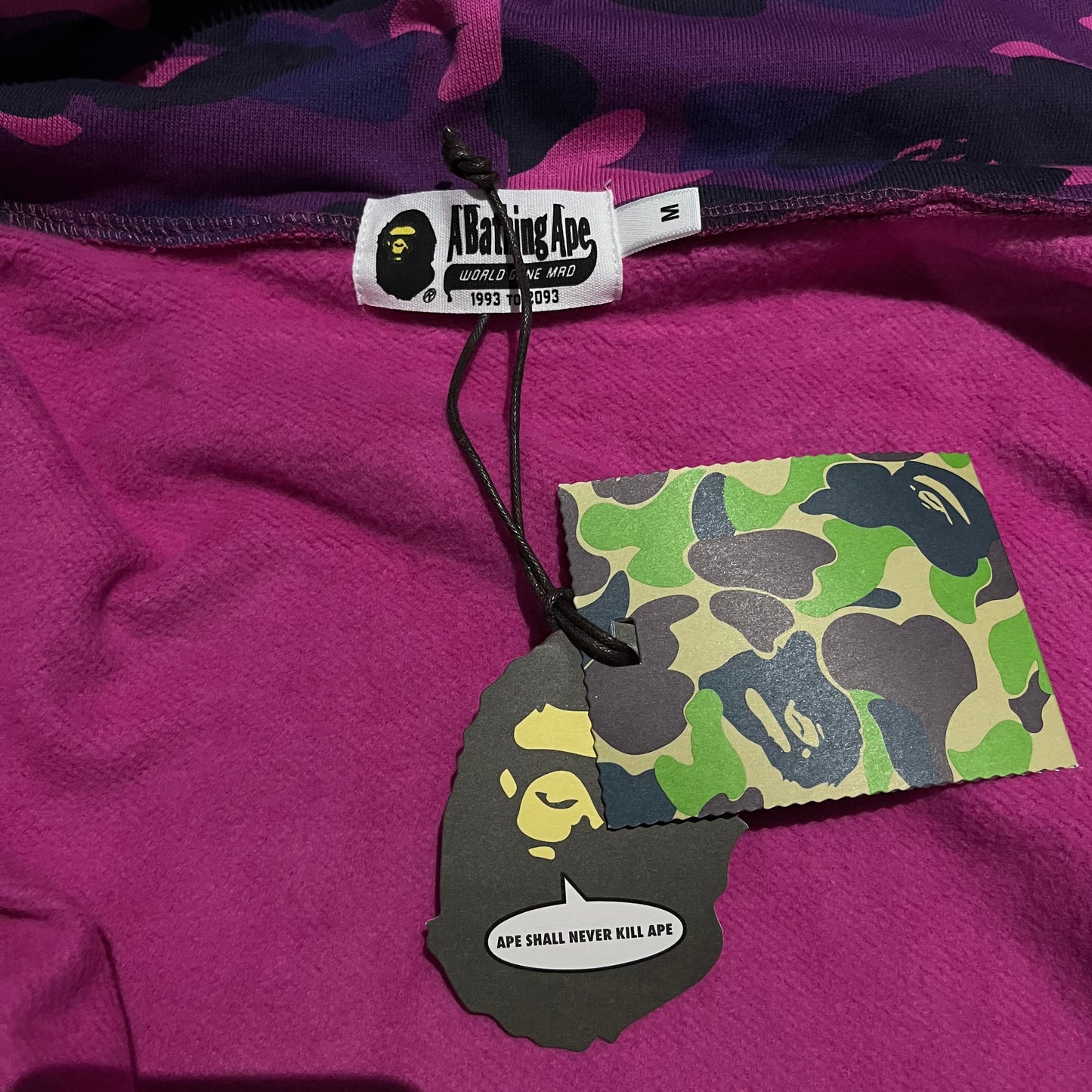 BAPE COLOR CAMO SHARK FULL ZIP HOODIE PURPLE
