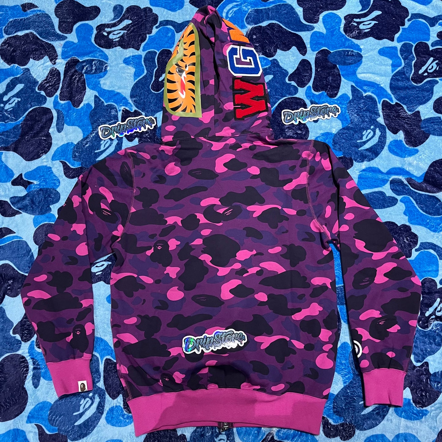 BAPE COLOR CAMO SHARK FULL ZIP HOODIE PURPLE