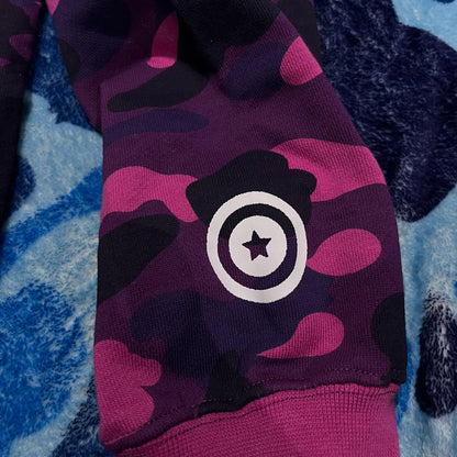 BAPE COLOR CAMO SHARK FULL ZIP HOODIE PURPLE