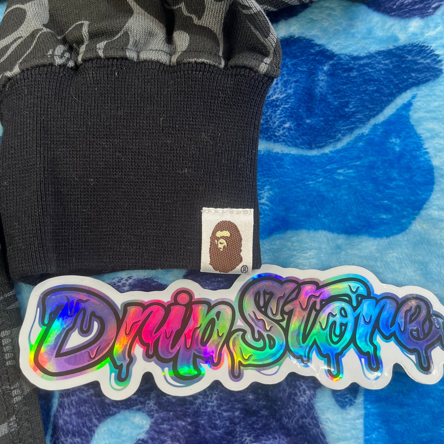 BAPE X DOVER STREET MARKET SPECIAL CAMO SHARK FULL ZIP HOODIE