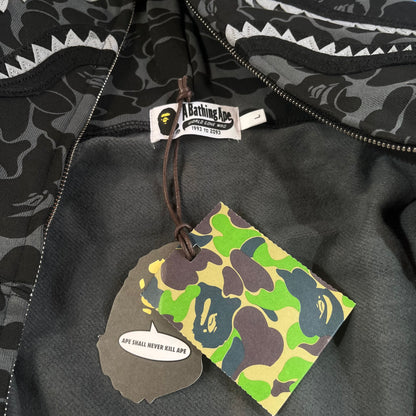 BAPE X DOVER STREET MARKET SPECIAL CAMO SHARK FULL ZIP HOODIE