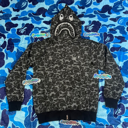 BAPE X DOVER STREET MARKET SPECIAL CAMO SHARK FULL ZIP HOODIE