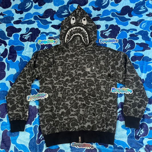 BAPE X DOVER STREET MARKET SPECIAL CAMO SHARK FULL ZIP HOODIE
