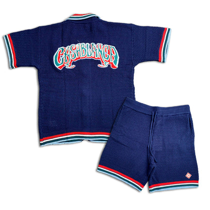 Casablanca Crochet Set Logo Blue