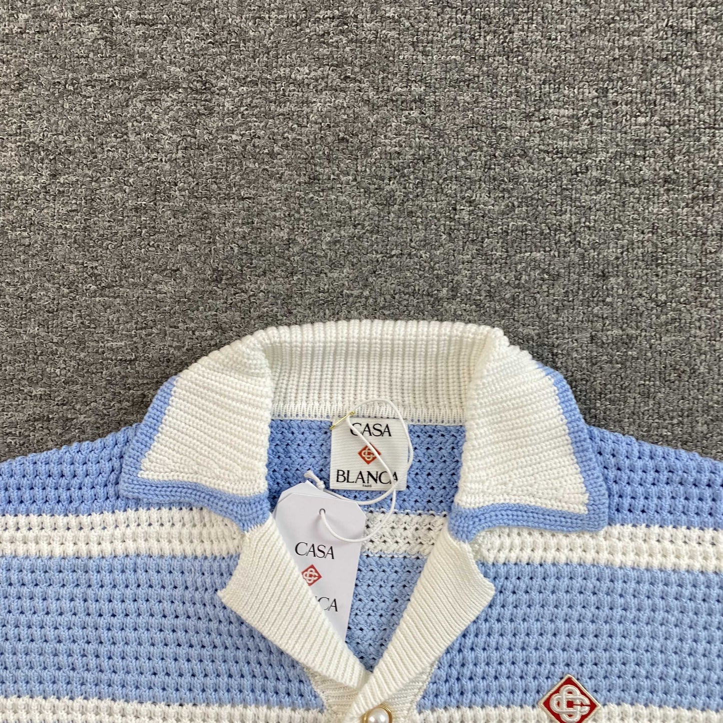 Casablanca Crochet Set White Blue