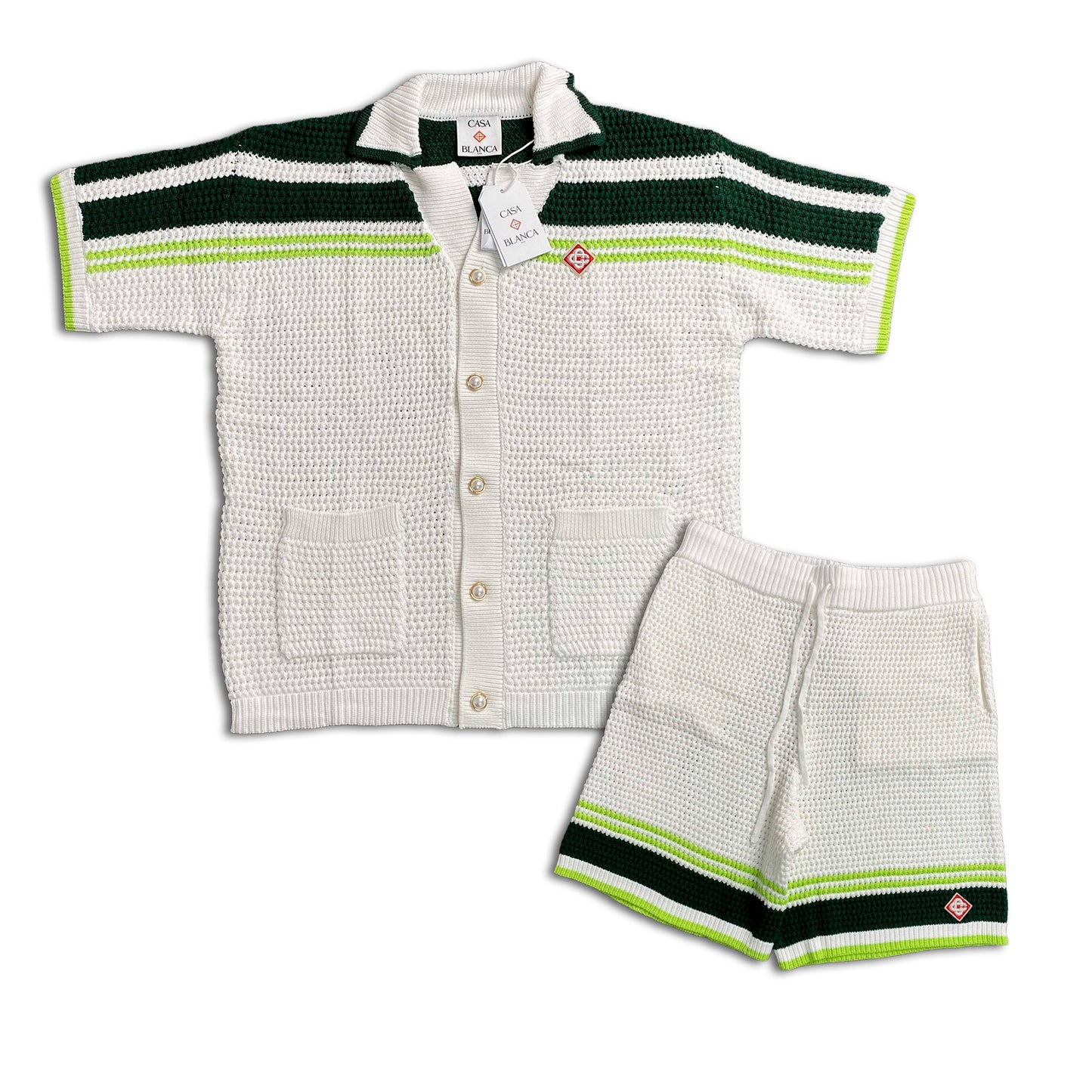 Casablanca Crochet Set White Green