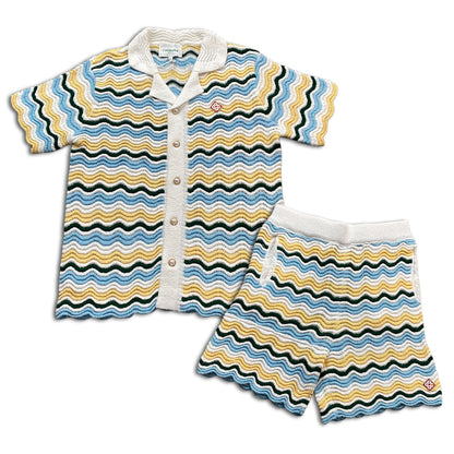 Casablanca Crochet Set Yellow Blue