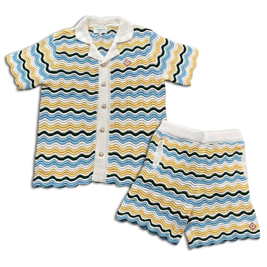 Casablanca Crochet Set Yellow Blue