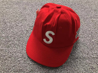 Supreme World Famous S Logo 6-Panel Hat Red