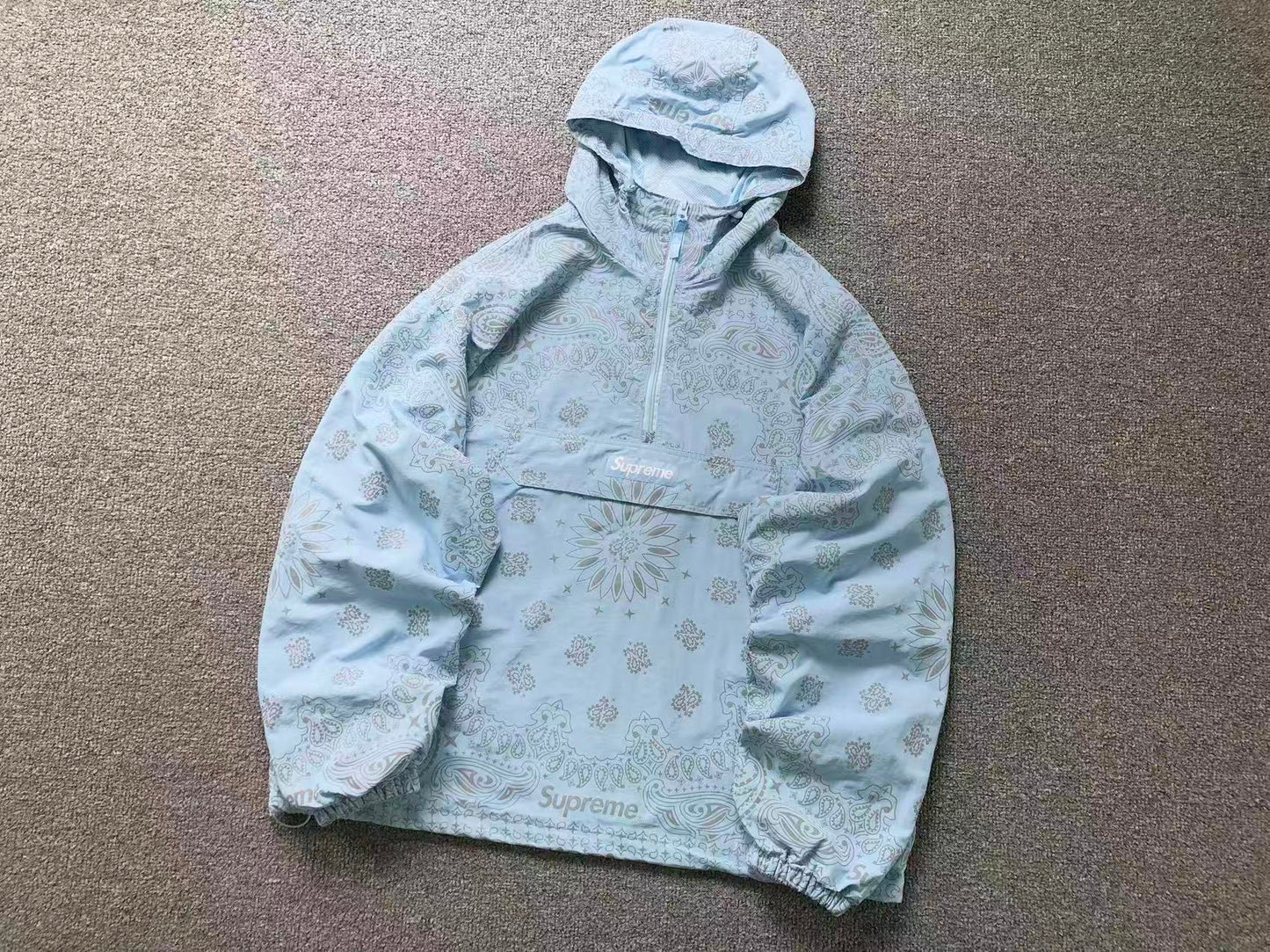 Supreme Reflective Bandana Anorak Light Blue