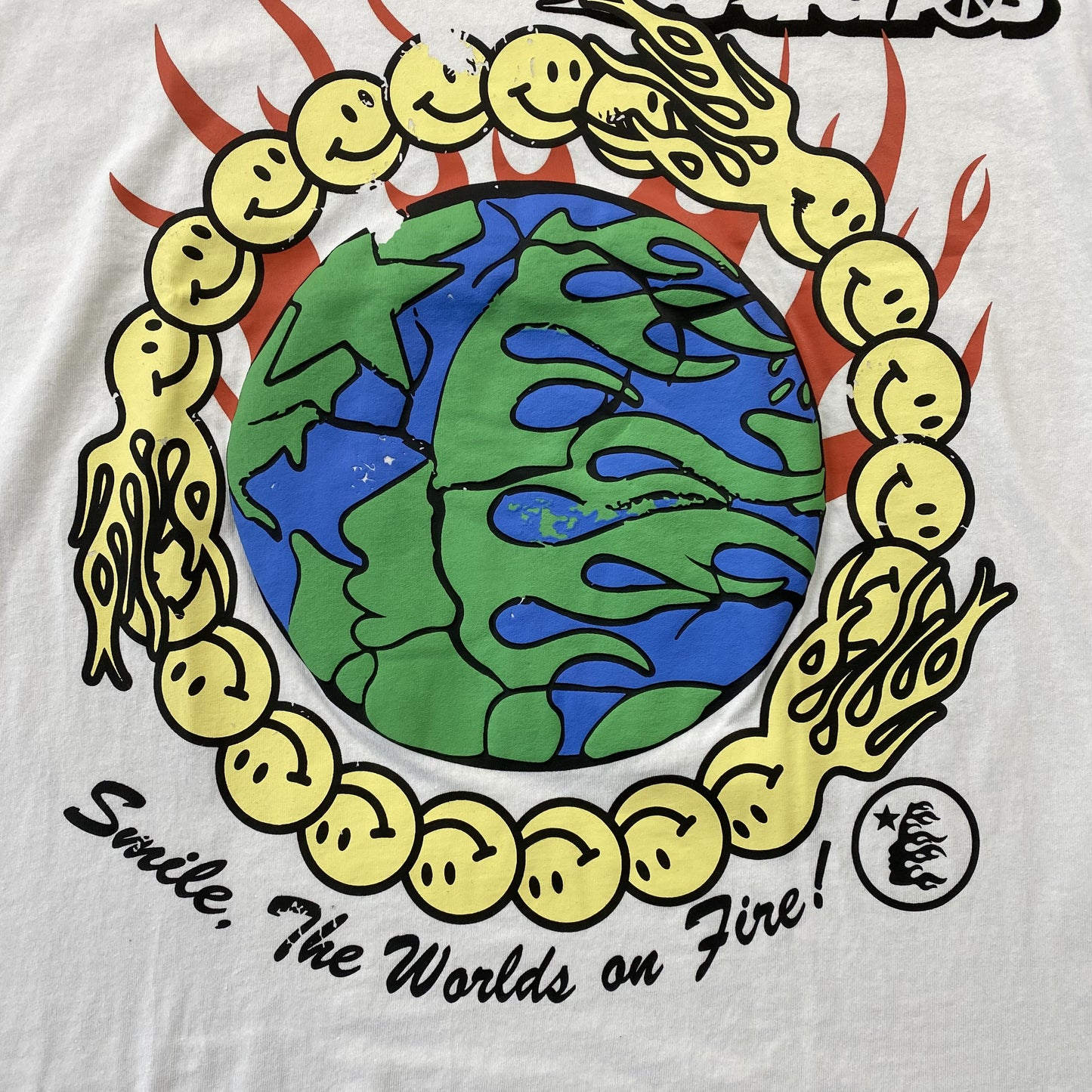 HELLSTAR STUDIOS GLOBE TEE WHITE