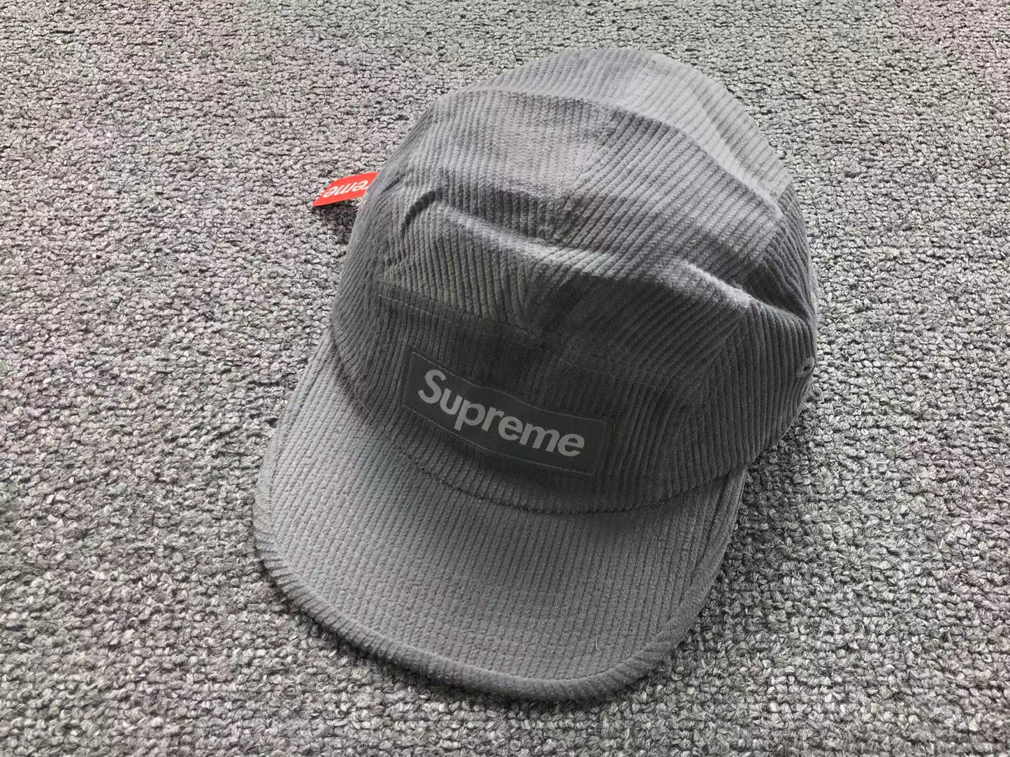 Supreme Corduroy Camp Cap Grey