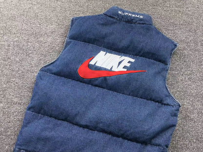 Supreme Nike Denim Puffer Vest Indigo