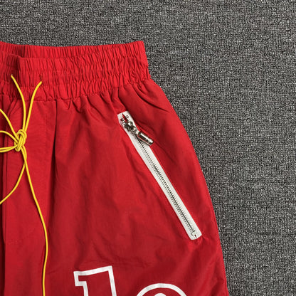 RHUDE RH LOGO SHORTS RED