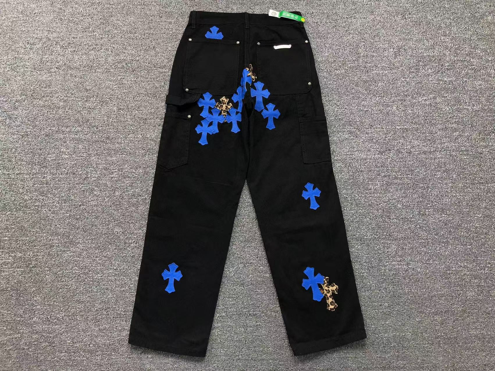 Chrome Hearts Cross Patch Carpenter Pants Black-Drip Store Argentina