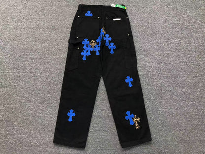 Chrome Hearts Cross Patch Carpenter Pants Black-Drip Store Argentina