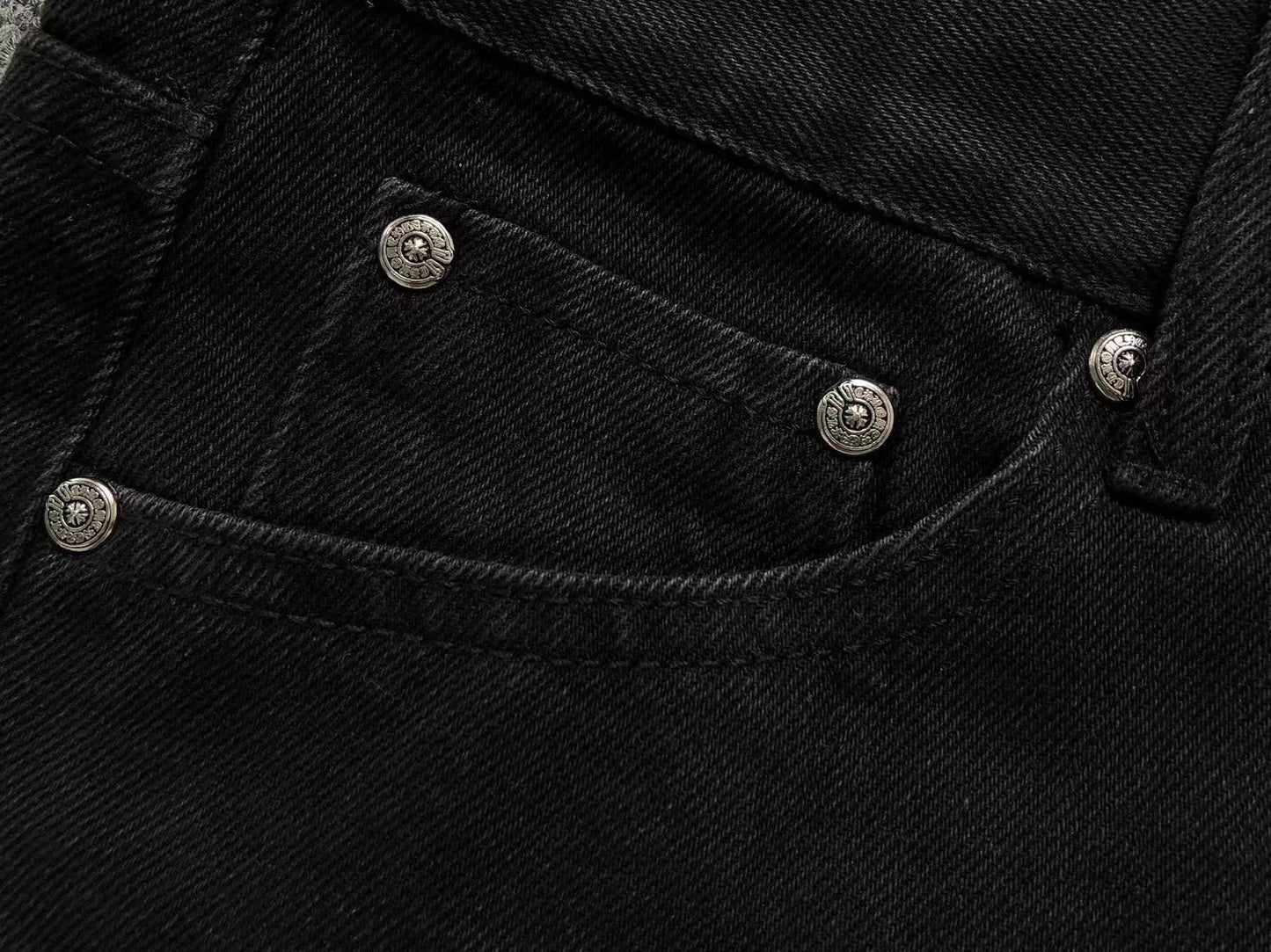 Chrome Hearts Cross Patch Jeans Black-Drip Store Argentina