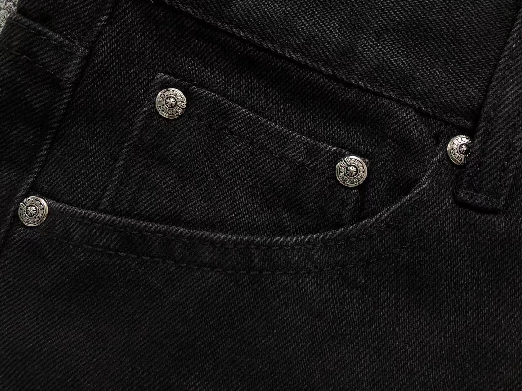 Chrome Hearts Cross Patch Jeans Black-Drip Store Argentina