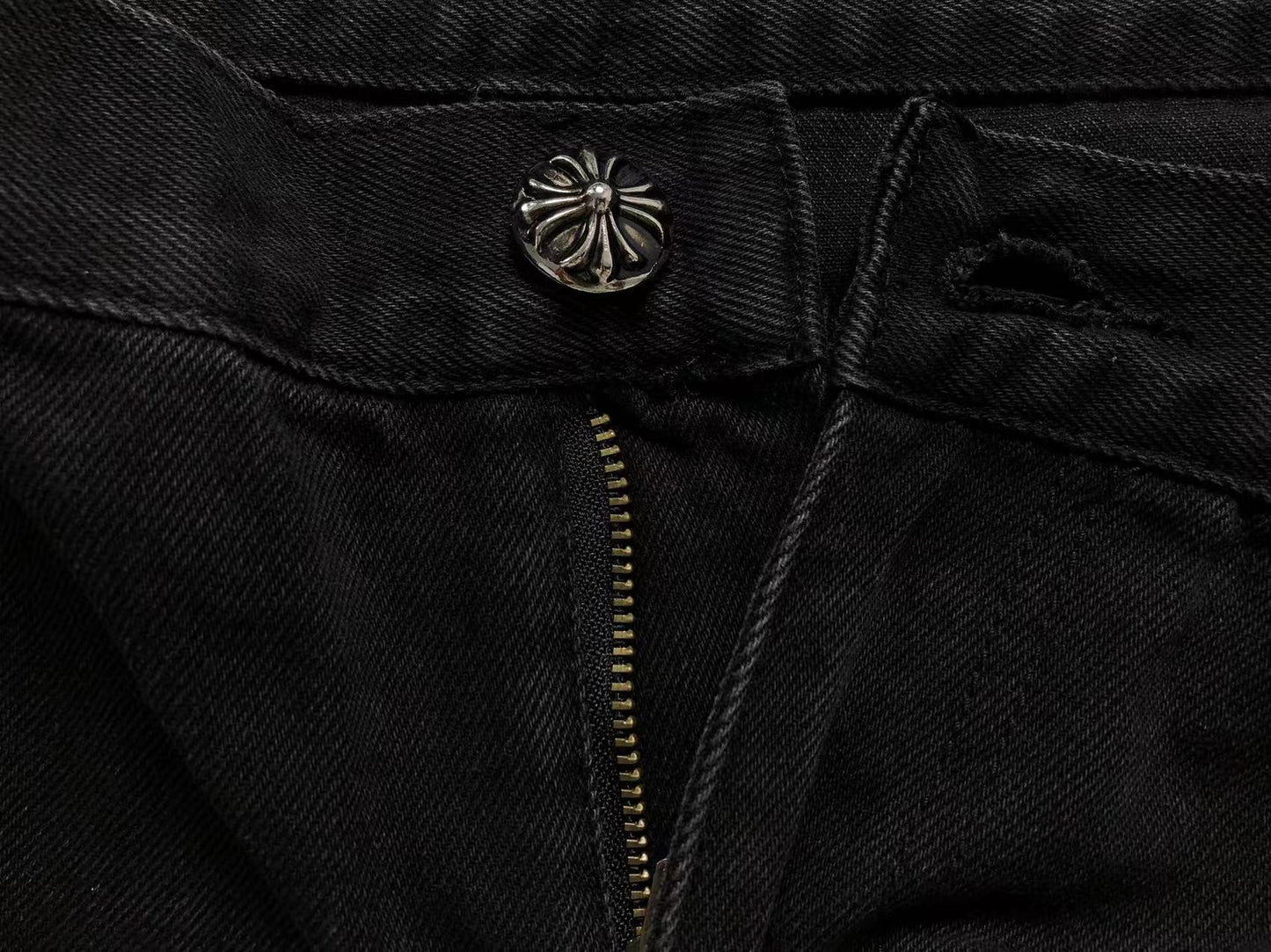 Chrome Hearts Cross Patch Jeans Black-Drip Store Argentina