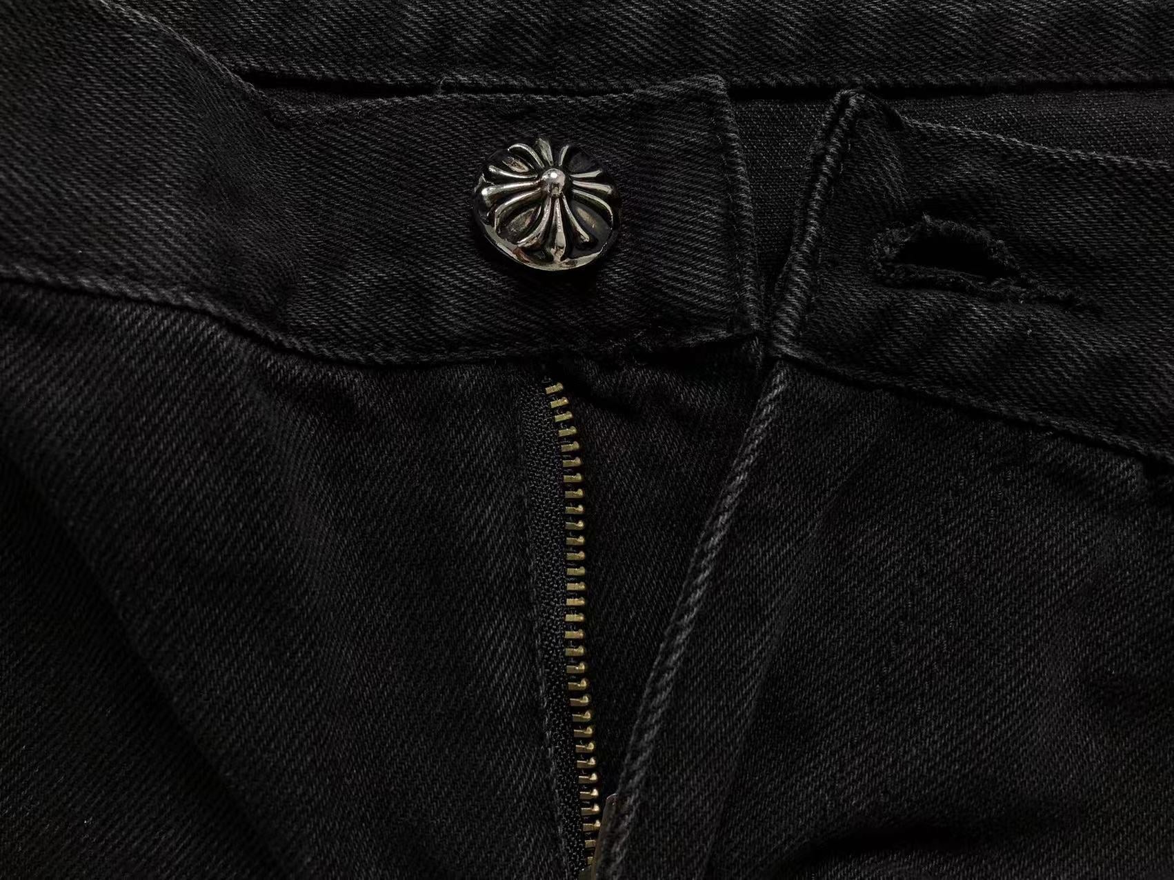 Chrome Hearts Cross Patch Jeans Black-Drip Store Argentina