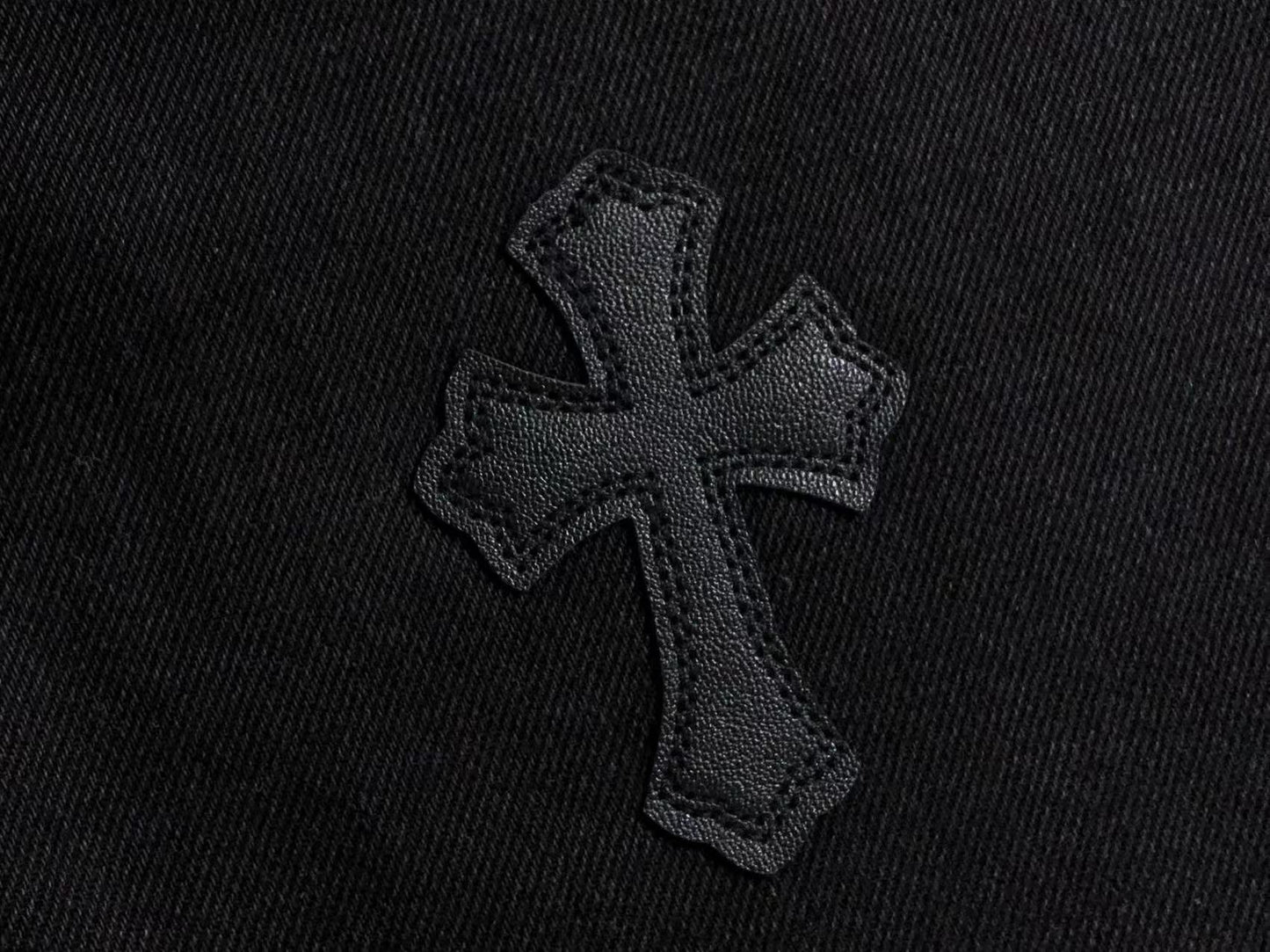 Chrome Hearts Cross Patch Jeans Black-Drip Store Argentina
