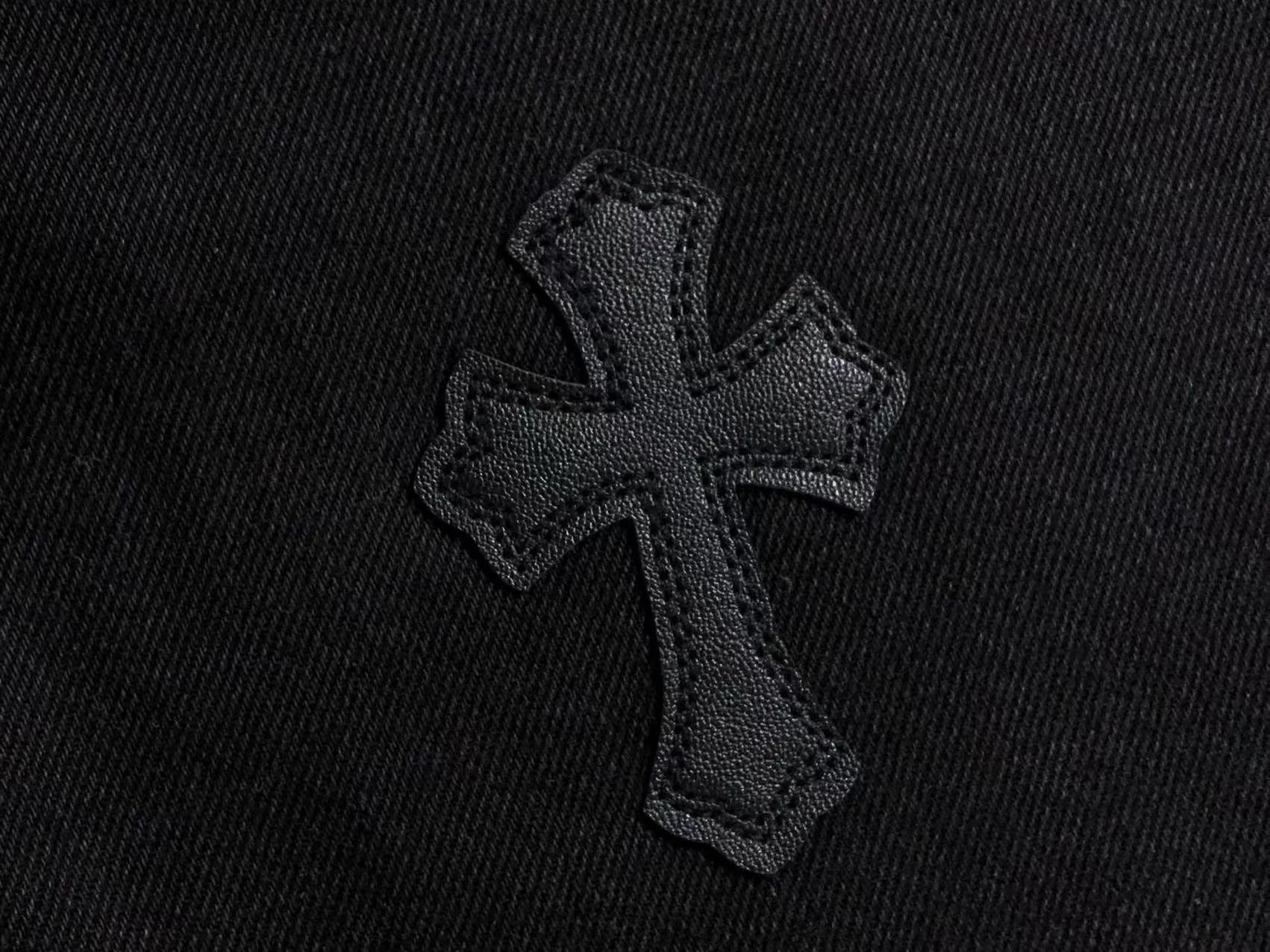 Chrome Hearts Cross Patch Jeans Black-Drip Store Argentina