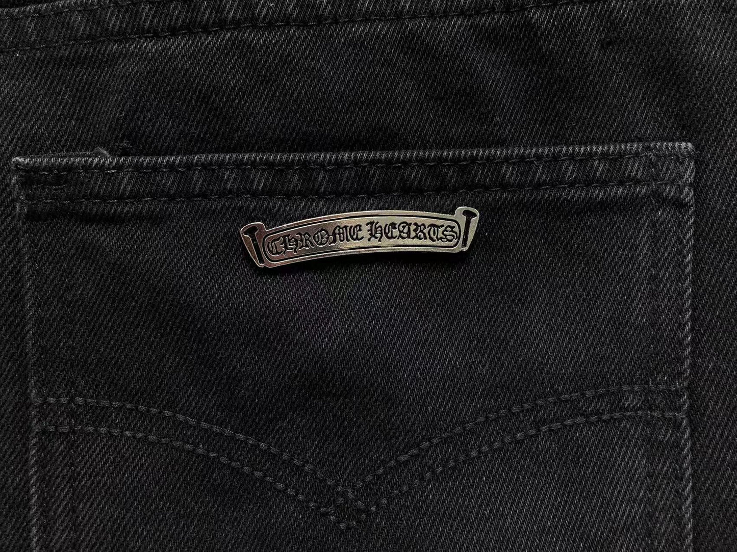 Chrome Hearts Cross Patch Jeans Black-Drip Store Argentina