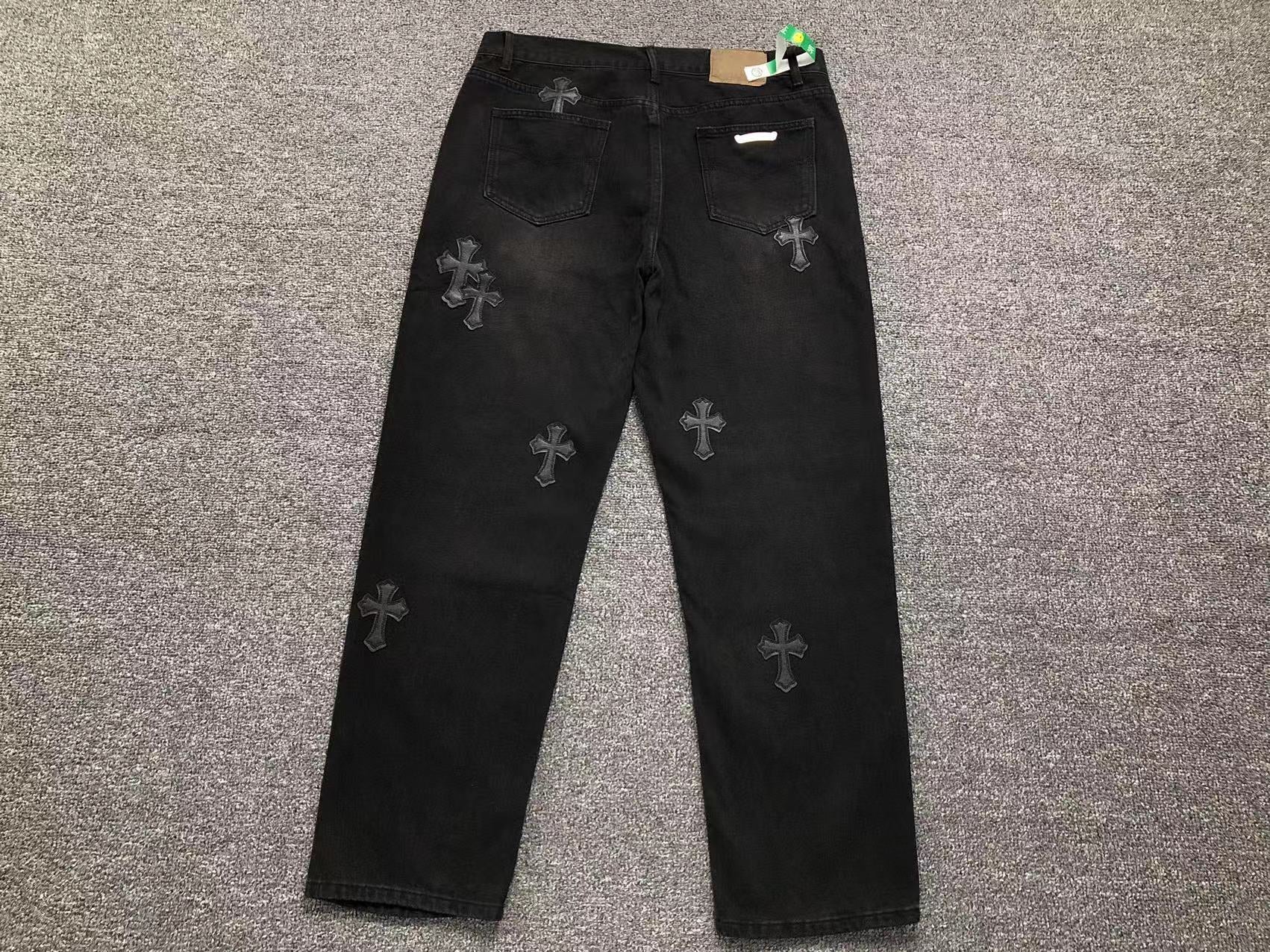 Chrome Hearts Cross Patch Jeans Black-Drip Store Argentina