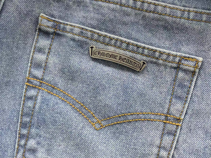 Chrome Hearts Cross Patch Jeans Blue-Drip Store Argentina
