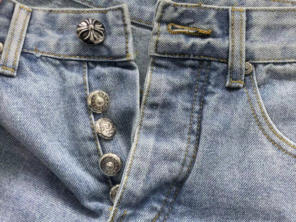 Chrome Hearts Cross Patch Jeans Blue-Drip Store Argentina