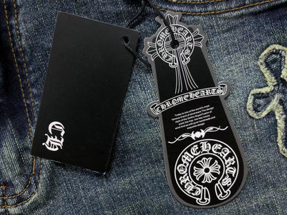 Chrome Hearts Cross Patch Jeans Blue Washed-Drip Store Argentina
