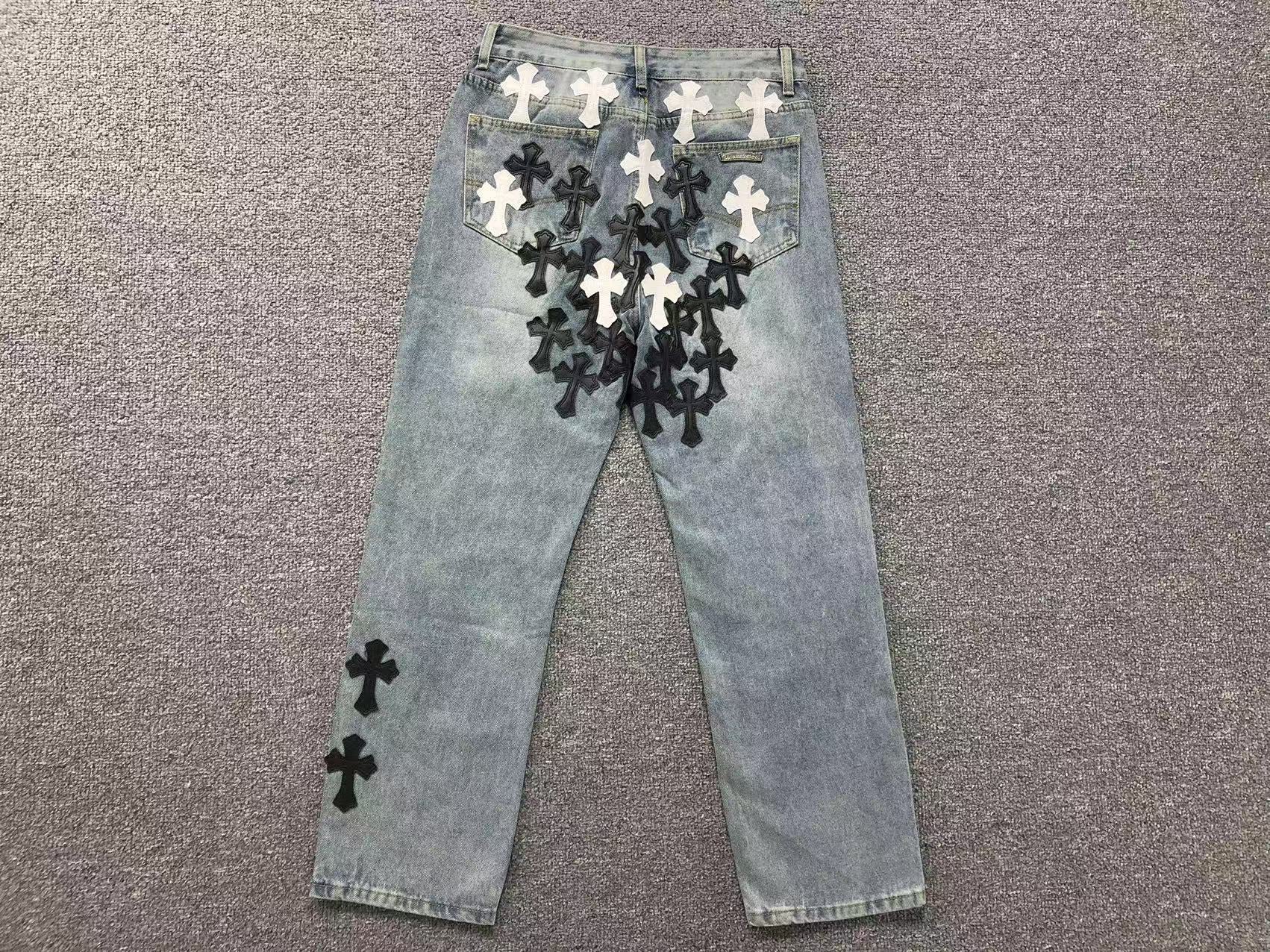 chrome-hearts-cross-patch-jeans-blue-washed-Drip Store Argentina
