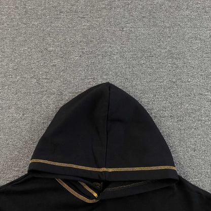 Corteiz Alcatraz Contrast Hoodie Black Yellow
